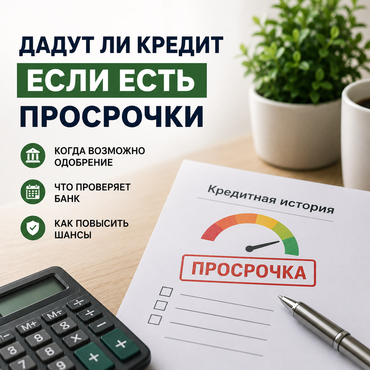 Дадут ли кредит если есть просрочки